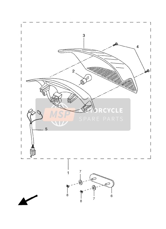 Yamaha CW50LN 2016 Fanale Posteriore per un 2016 Yamaha CW50LN